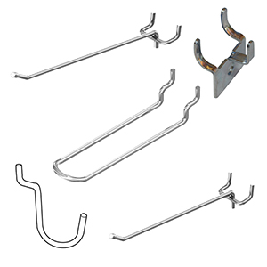 Plastic Economy Hooks For Slatwall and Pegboard, Off-White - Store Fixtures  Direct