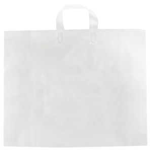 Frosted Plastic Ameritote Bags - Soft Loop Handles