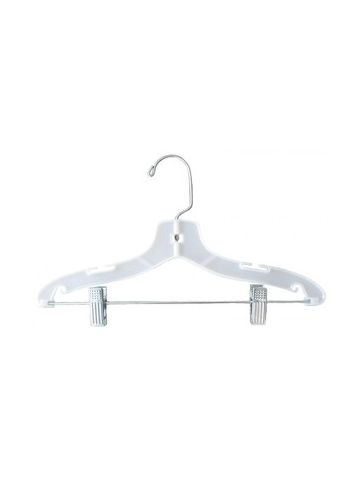 White Plastic Economy Hangers with Hang Bar