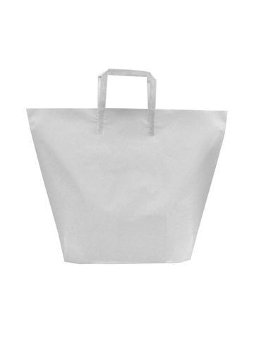 7 1/2 x 8 1/2 Medium Clear Frosted Plastic Gift Bags - 12 Pc.