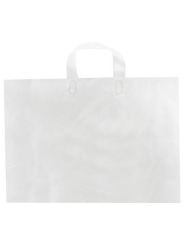 Ameritote Frosted Soft Loop Bags - Ameritote Frosted Shopping Bag - 12 x  10 x 4 #AME-1210