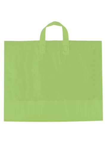 Hot Pink Plastic Ameritote Shopping Bags w. Soft Loop Handle - 16 x 6 x 15  in. 250/Case