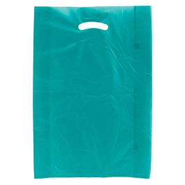 Teal, Plastic Merchandise Bags, 13 x 3 x 21